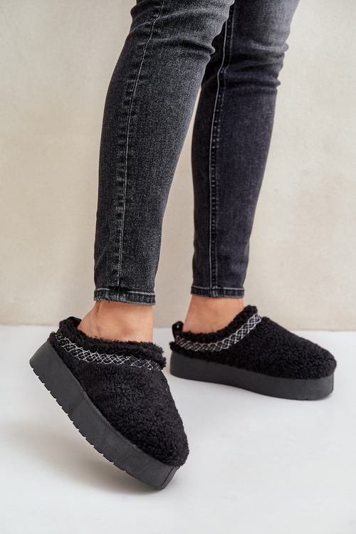 Снігові черевики на платформі з овчиною Black Mesirra