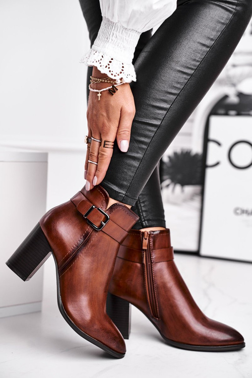 Чоботи жіночі на високих підборах Sergio Leone Brown BT509