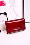 Великий шкіряний жіночий гаманець GREGORIO Shiny Red