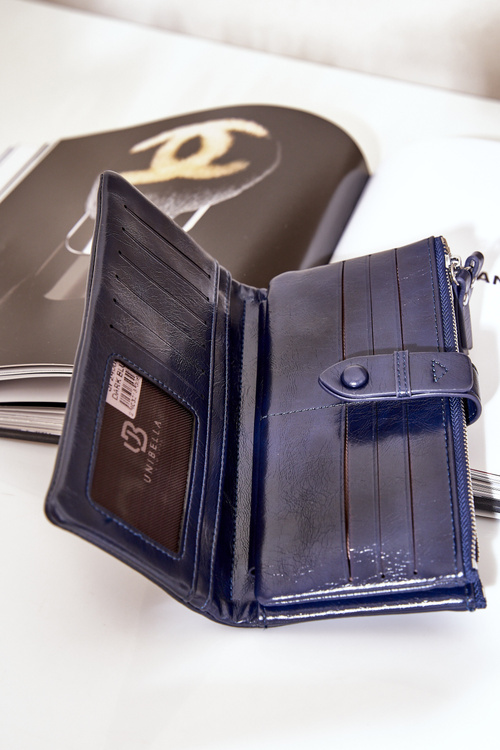 Жіночий Гаманець З Еко Шкіри Темно-Синій Irinda