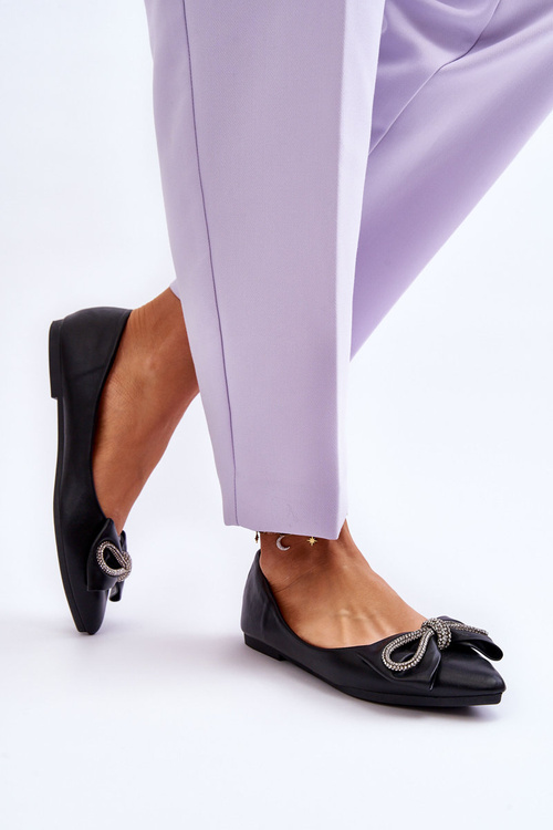 Елегантні балерини з бантом Black One Time