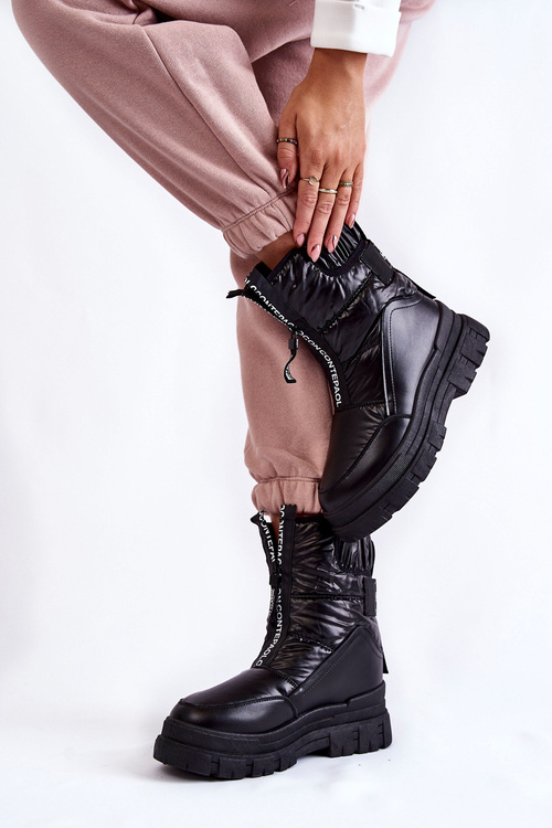 Зручні жіночі зимові черевики Elodia чорного кольору