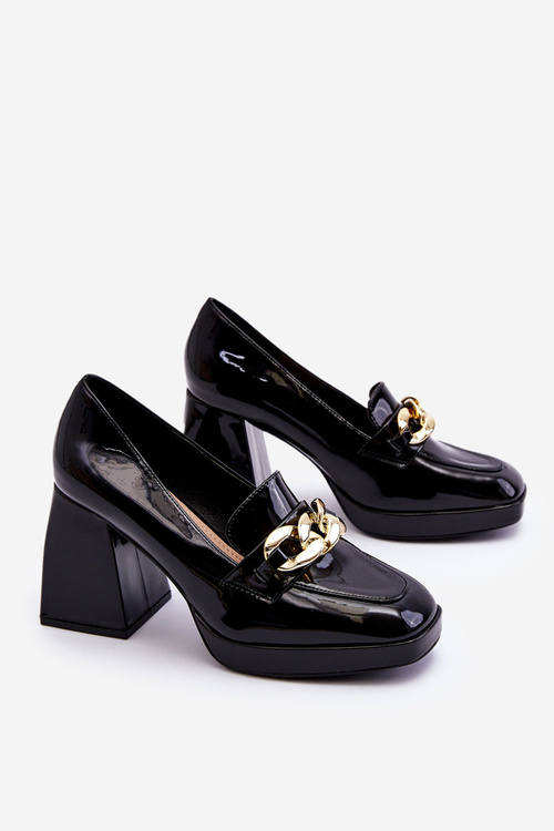 Човники на масивних підборах Чорні Nataly