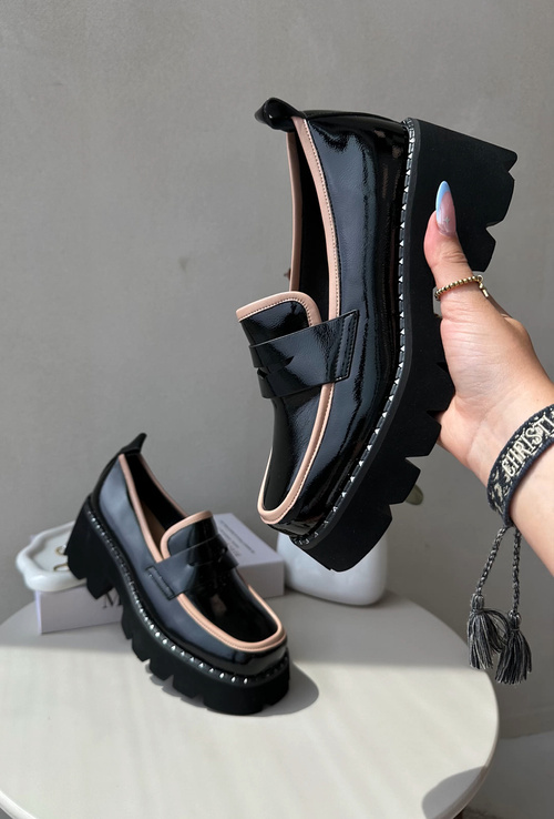 Жіночі шкіряні мокасини D&A MR870-32 Чорні