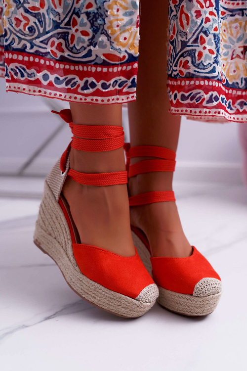 Помаранчеві жіночі босоніжки Tahaya на шпильці