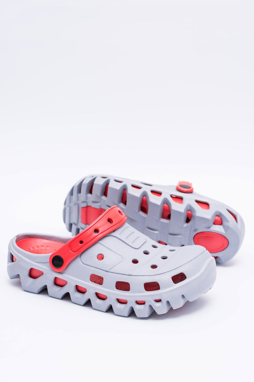 Сірі чоловічі садові легкі шльопанці Kroksy Eva