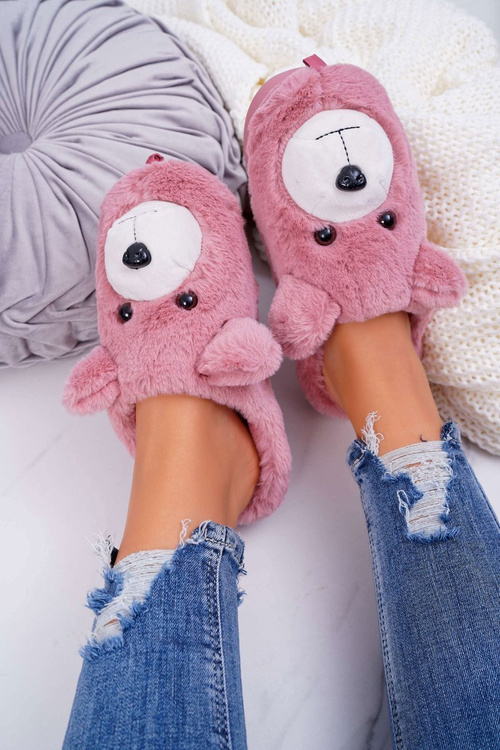 Жіночі тапочки з хутром Pink Teddy Bear