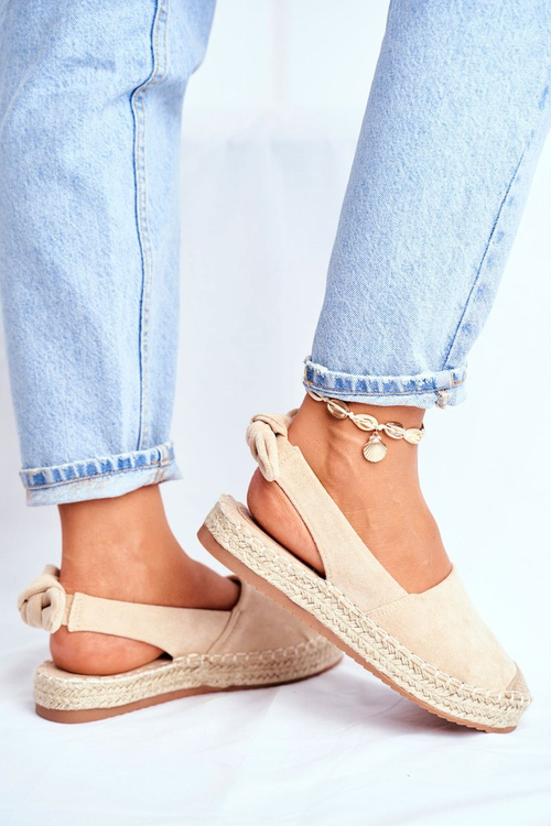 Жіночі замшеві еспадрільї бежеві Kontres