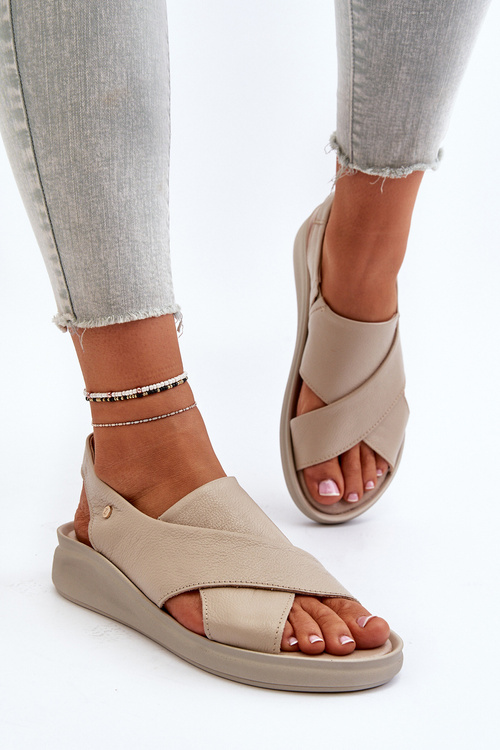 Шкіряні босоніжки на танкетці Black Morgan