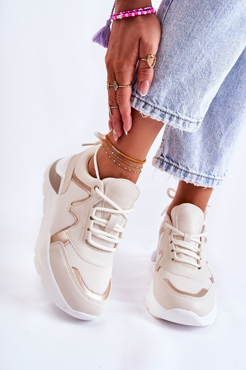 Жіночі модні кросівки світло-бежеві Allie