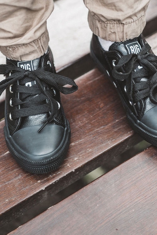 Дитячі шкіряні кросівки BIG STAR JJ374311 Чорні