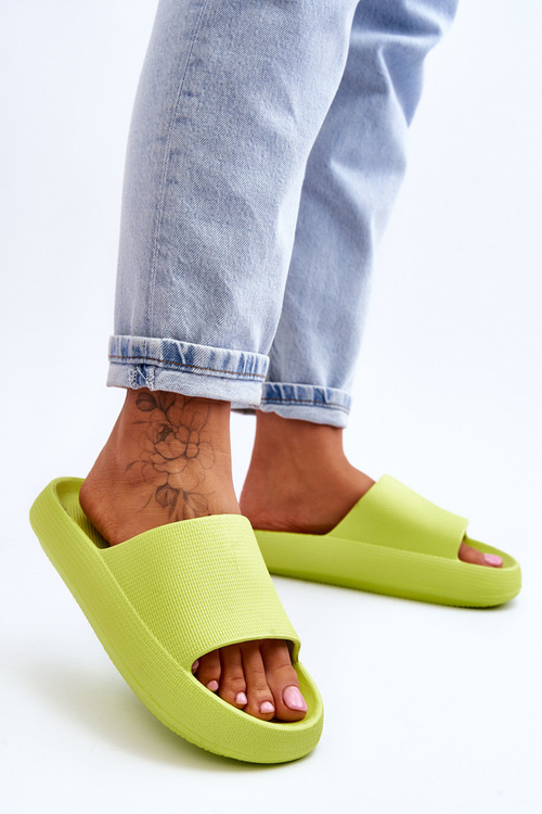 Модні легкі шльопанці на масивній підошві Лайм Ребел