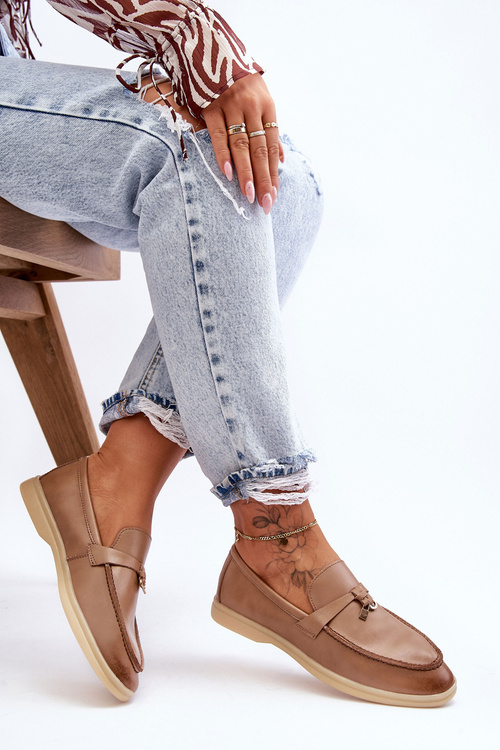 Жіночі класичні мокасини Cortez коричневого кольору