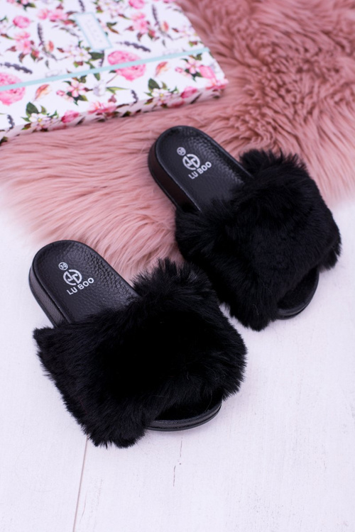 Дитячі хутряні шльопанці Lu Boo XXL Poli