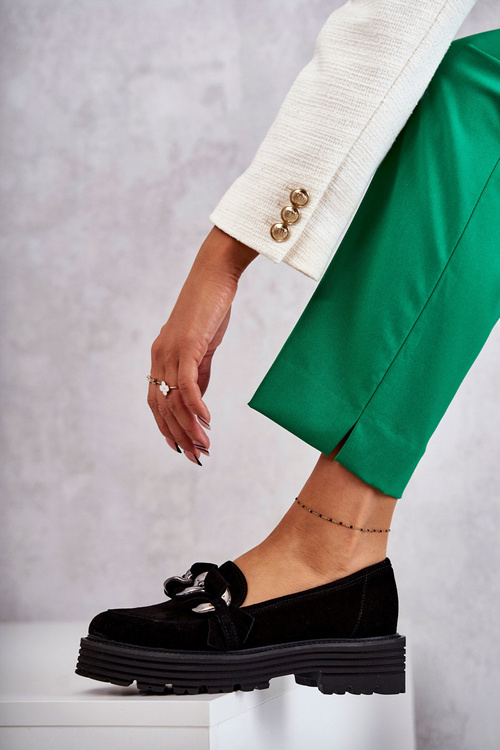 Жіночі замшеві туфлі Laura Messi 2523 Чорні