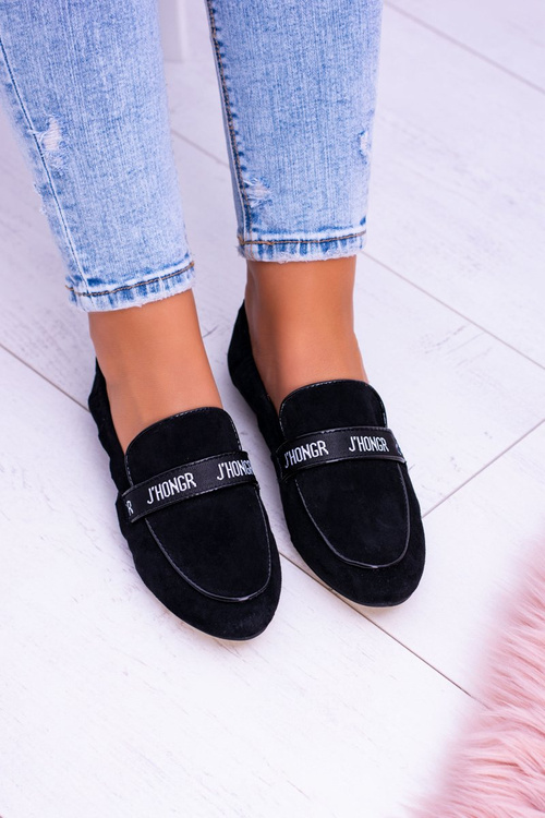 Чорні жіночі мокасини Lu Boo Horten