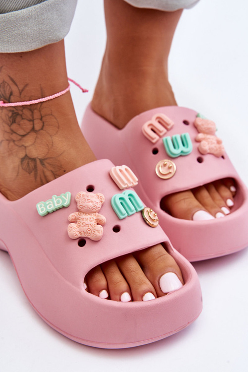 М'які жіночі поролонові тапочки з декором Рожевий Лорі