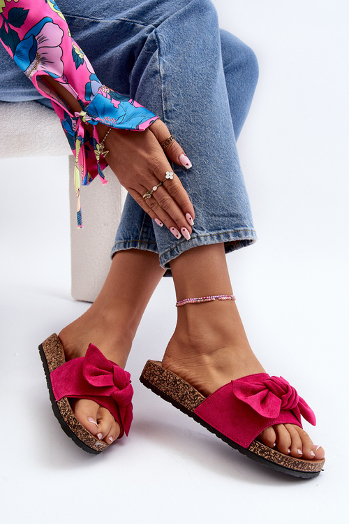 Жіночі рожеві тапочки з бантом Ezephira