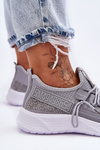 Жіноче спортивне взуття без сліпів сіре Тримай мене!