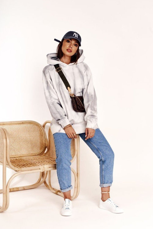 Жіночі шкіряні кросівки із зіркою BIG STAR DD274692 Біло-Сині