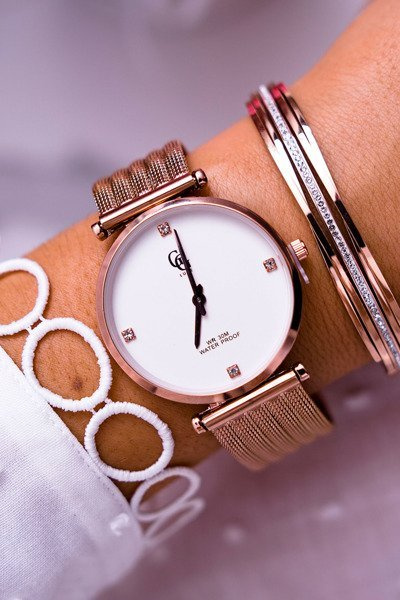 Жіночий годинник GG Luxe Wide Bracelet Rose Gold Viven