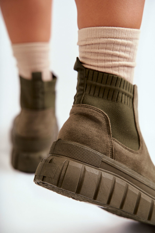 Модні слипони на платформі Green Jenna