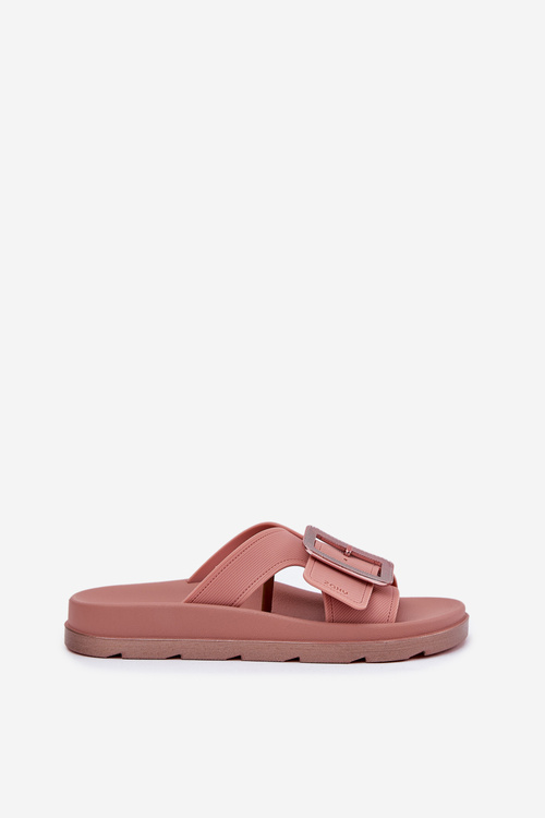 Ароматні жіночі шльопанці з декоративною пряжкою ZAXY RR285077 брудно-рожевий