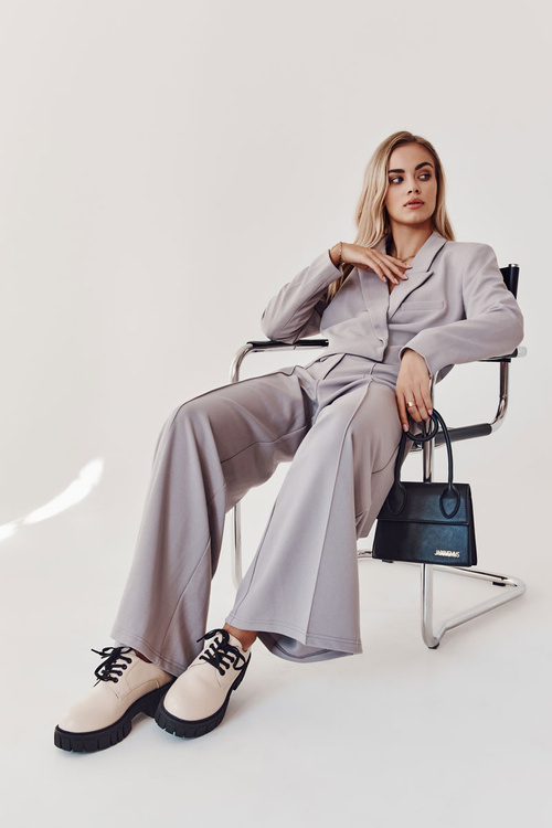 Модні шкіряні туфлі La.Fi 210013BE-PU Бежеві