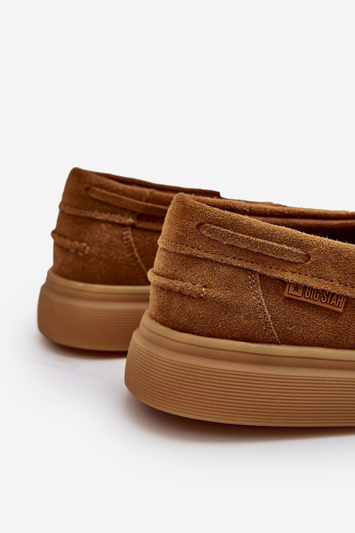 Замшеві чоловічі лофери Big Star NN174198 Camel