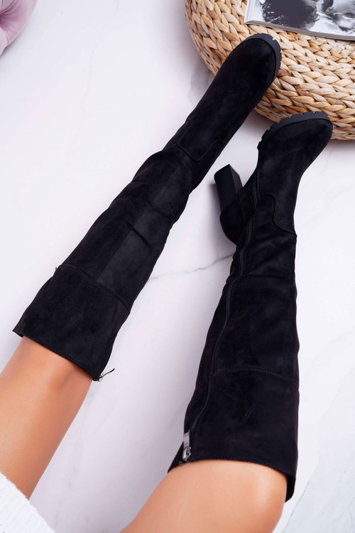 Чоботи жіночі на шпильці Замшеві Утеплені Velkor