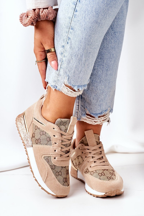 Жіноче спортивне взуття Кросівки Beige-Gold Aruba