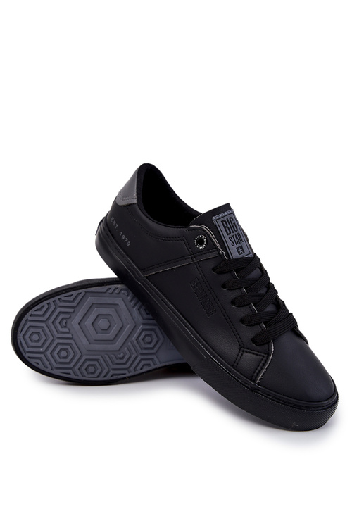 Шкіряні чоловічі кросівки Big Star JJ174108 Чорні