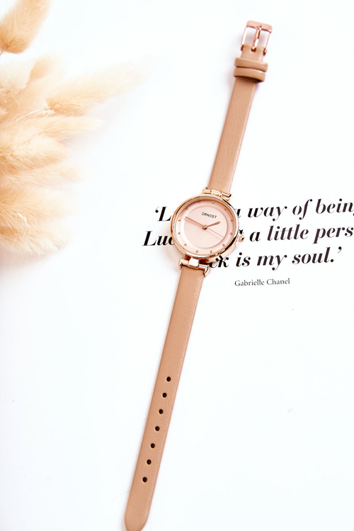 Жіночий аналоговий годинник Ernest Beige