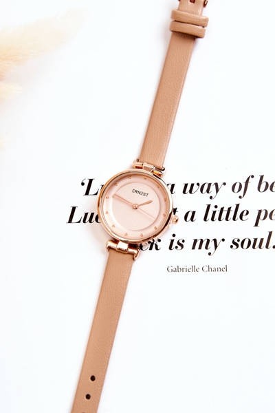 Жіночий аналоговий годинник Ernest Beige