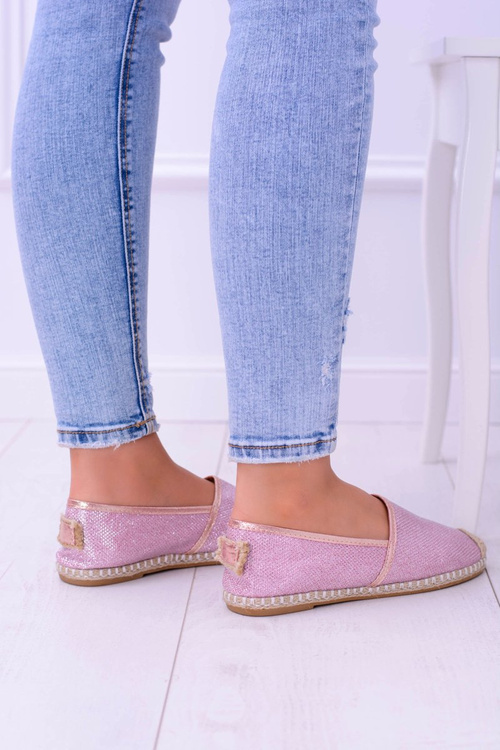 Рожеві блискучі еспадрільї Lu Boo