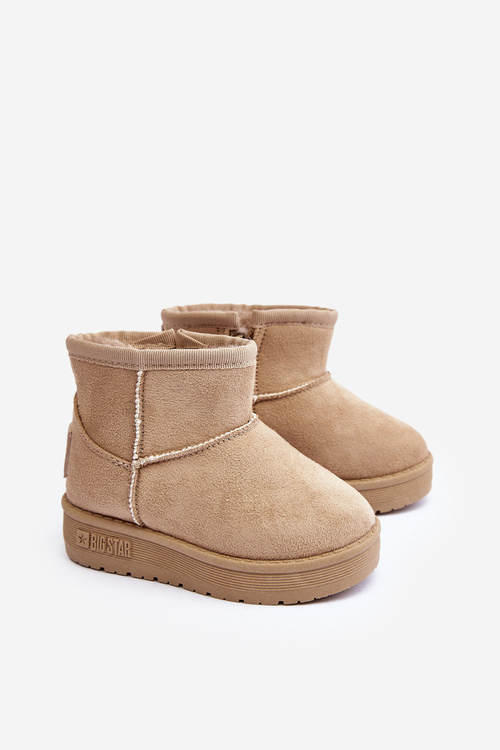 Чоботи дитячі утеплені на блискавці Бежеві Велика Зірка MM374098