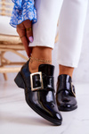 Туфлі лаковані з пряжкою Black Taliya