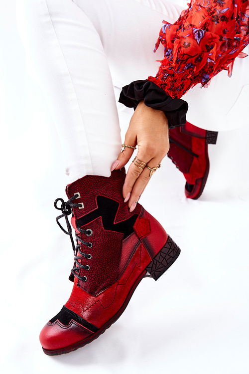 Чоботи жіночі Maciejka Warm Leather Red 04625-08