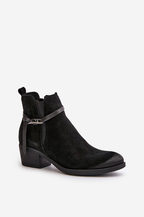 Чорні замшеві жіночі слипони Zazoo 2326