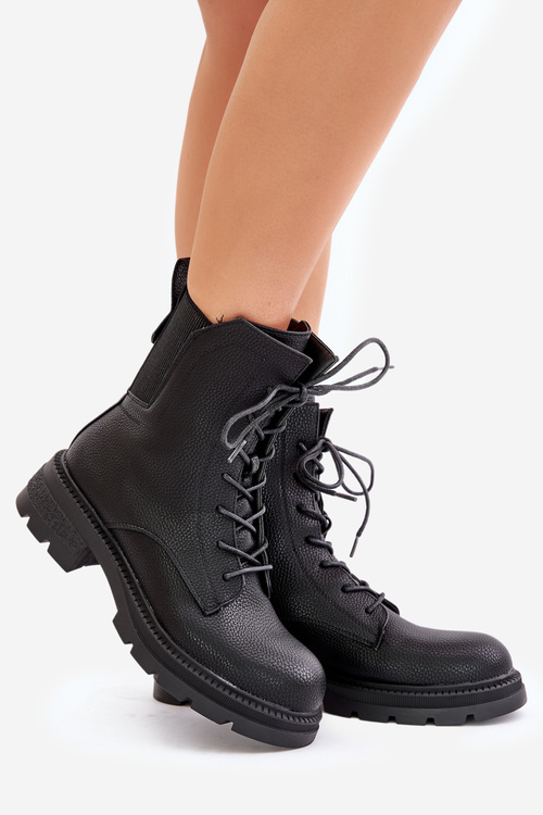 Утеплені робочі черевики із застібкою-блискавкою, чорні Leairae