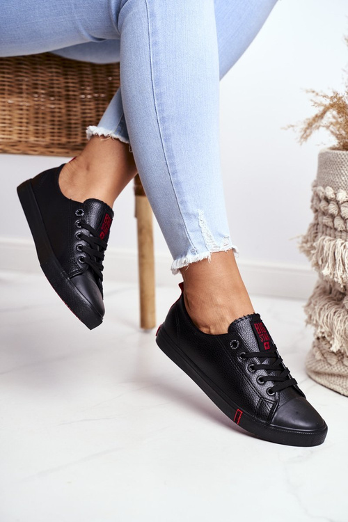 Жіночі шкіряні кросівки Big Star GG274007 Чорні