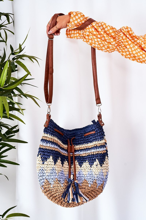 Плетена сумка NOBO XK0430 Темно-синя