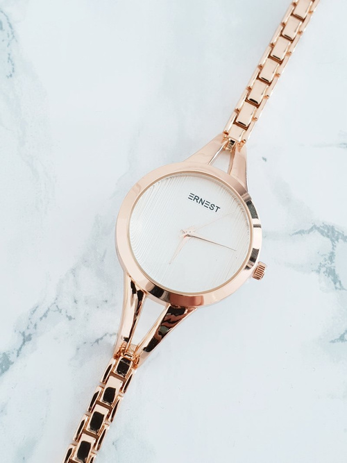 Жіночий годинник із браслетом із рожевого золота Ernest