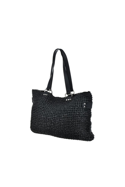 Велика плетена сумка Big Star NN574108 Чорна