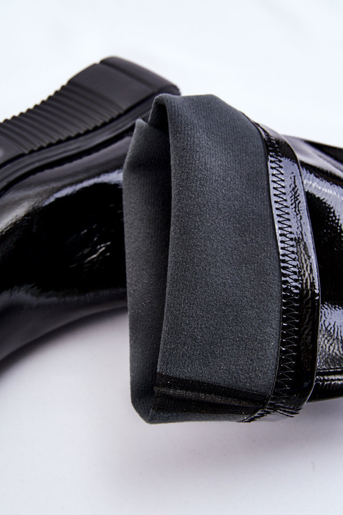 Лаковані чоботи на платформі до коліна Black Spectrum