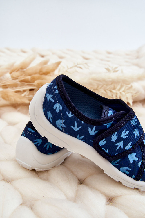 Дитячі тапочки Befado Сліди динозаврів 974X476 темно-синій