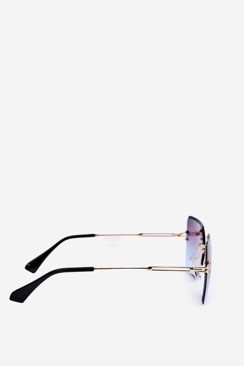 Жіночі сонцезахисні окуляри з градієнтними лінзами UV400 золото-блакитні