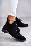 Замшеві черевики на шнурівці Ніколь 2781 Чорні
