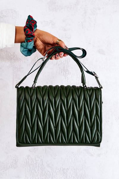 Стьобана сумочка Letterman Green Roselyn