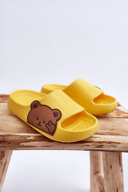 Легкі пінопластові гірки з плюшевим ведмедиком Жовтий Тоді